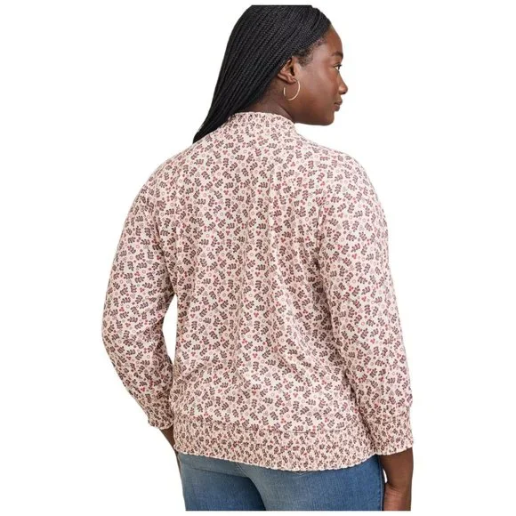 TORRID Sizes L, 1X, 3X, 4X, 5X, 6X -Choker Neck Smocked Bottom Top NEW - Picture 5 of 6